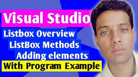 Listbox Control in Visual Studio Part-1