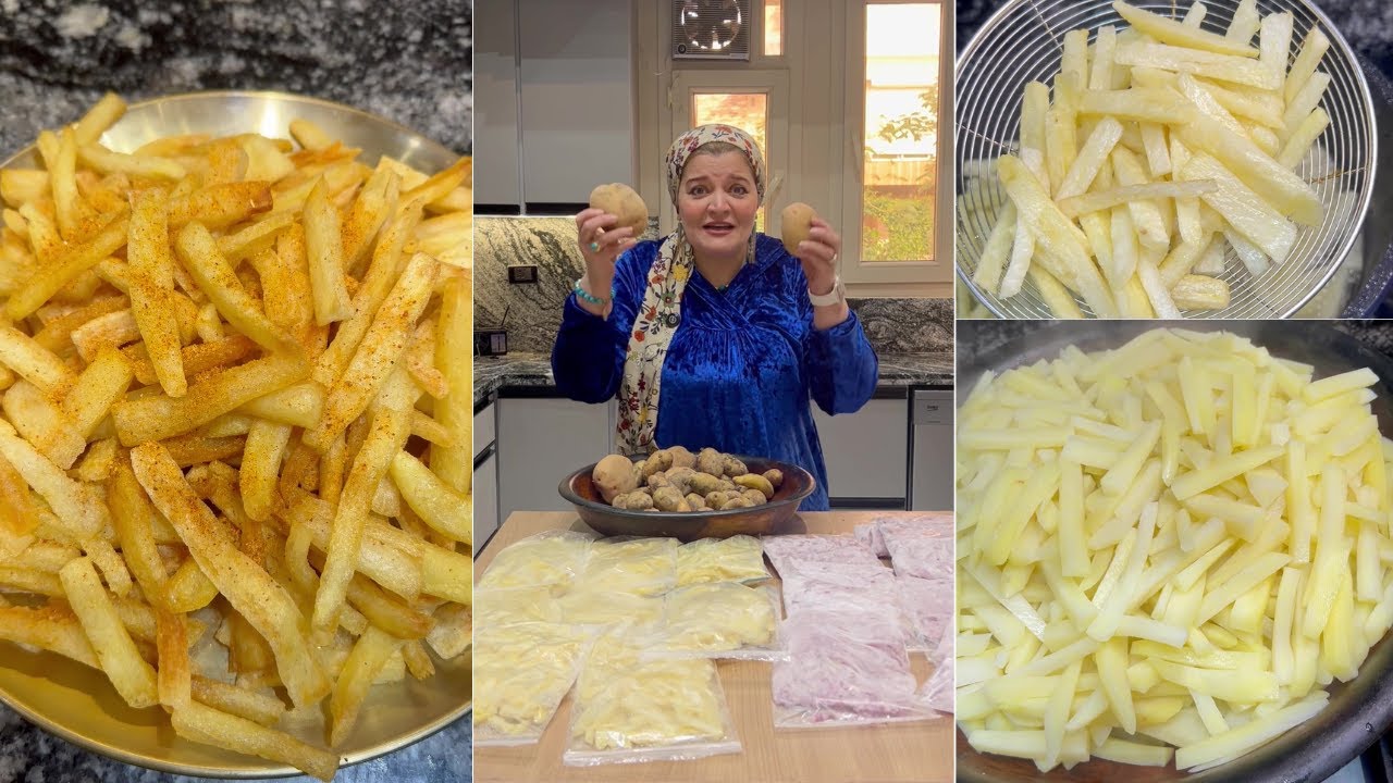 بكل سهولة هتفرزيها😍 و لرمضان هتخزنيها 🌙- تفريز البطاطس المحمرة