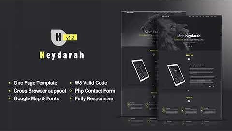 Heydarah - Portfolio Responsive HTML5 Template | Themeforest Website Templates and Themes