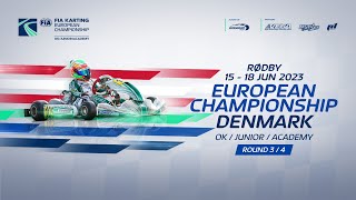 FIA Karting European Championship 2023 Junior &amp; OK Round 3 Rodby / Denmark (Saturday)