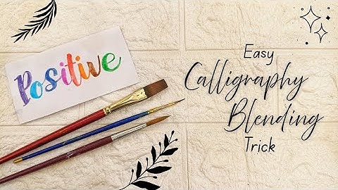 Calligraphy blending technique for beginners- Water color blending trick and tips