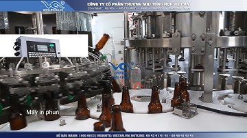 Máy chiết rót bia chai thủy tinh tự động