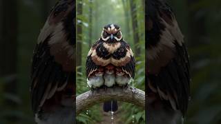 The Bird Is Protecting Its Babies From The Rain
