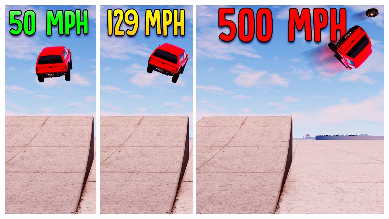Jumping Cars, But After Every Jump the Wind Doubles - BeamNG Drive