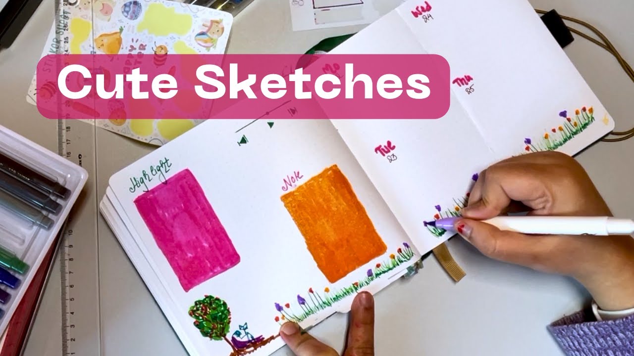 A simple Bullet Journal layout with Dutch Doors