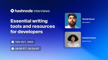 Hashnode Interviews — Essential writing tools and resources for developers