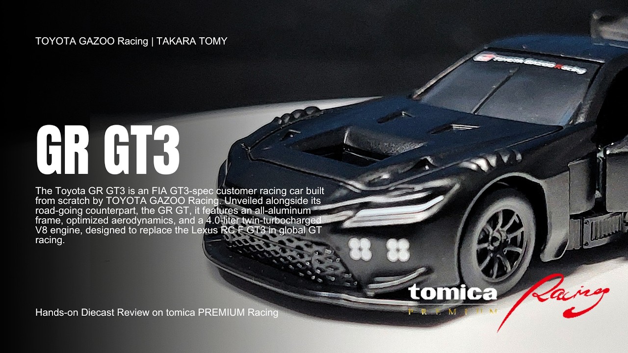 Diecast Review #5: GR GT3 | tomica PREMIUM Racing 1:64 - 4K - YouTube