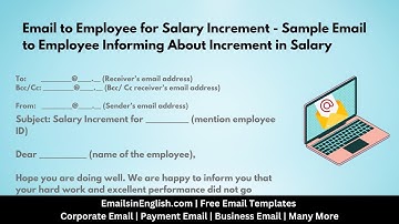 Email To Employee For Salary Increment - Email to Employee Informing About Increment in Salary