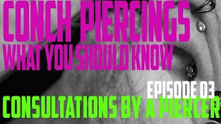 Conch Piercing What You Should Know 2022 Consultation by a Piercer EP03 Conch Piercing Stud Or Ring Pros Cons By A Piercer Ep 51
