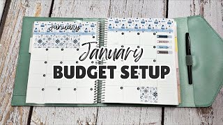 January Budget Setup | Erin Condren Monthly Planner with PlannerKate Stickers
