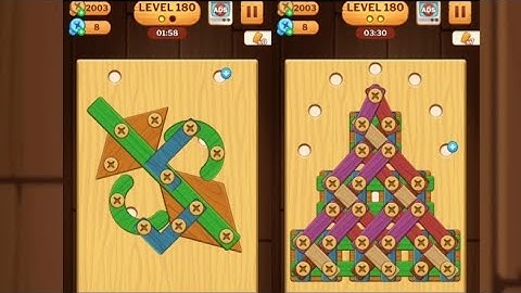 Screw Puzzle: Wood Nut & Bolt - Level 180