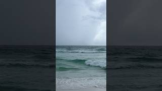 Rainstorm on the Beach #nature #asmr #beach #rain #ocean #entertainment #shorts #video #adventure
