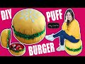 Como hacer un PUFF organizador con forma de HAMBURGESA XXL DIY GIANT Pouf Burger by Bego Art