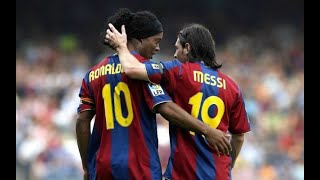 Ronaldinho \& Messi Masterclass in El Classico In World History