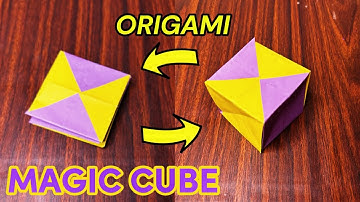DIY Origami Magic Cube Easy Folding | Magic Cube Origami Tutorial | Unfold The Mystery Paper Craft