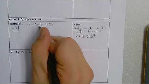 6 4 Dividing Polynomials Notes and Practice