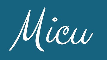 Learn how to Sign the Name Micu Stylishly in Cursive Writing