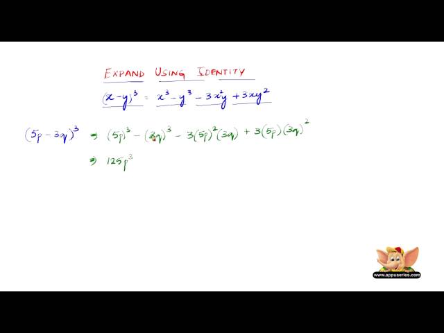How To Expand Using The Identity X Y 3 X3 Y3 3x2y 3xy2 Youtube How To Expand Using The Identity X Y 3 X3 Y3 3x2y 3xy2 Youtube