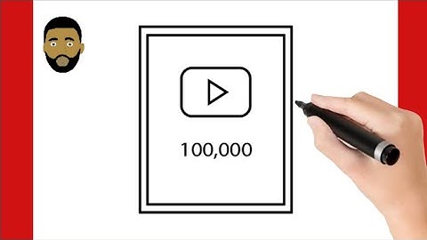 HOW TO DRAW YOUTUBE SLIVER PLAY BUTTON ( 100 SUBS AWARD)