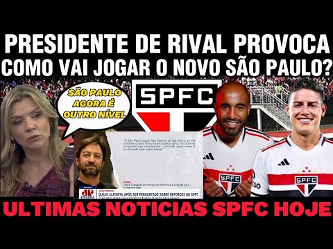 LUCAS MOURA E JAMES RODRIGUEZ, COMO VÃO JOGAR? PRESIDENTE DO CORINTHIANS  PROVOCA