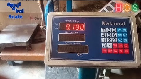 Weight machine how weight setting National weight andicator