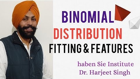 Features of Binomial Distribution and its Fitting/haben Sie Institute/ Dr. Harjeet