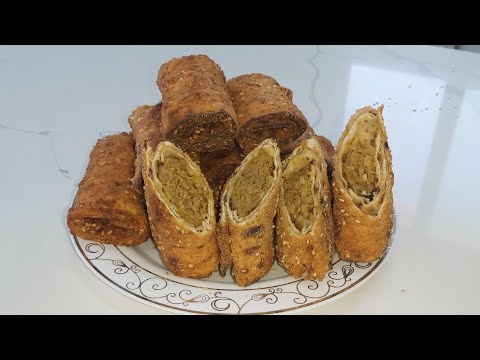 고기 충전 마차 롤 만들기