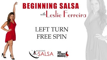Beginning Salsa Lessons: Left Turn Free Spin  Partner Work