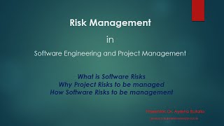 Risk Management in Software Engineering and Project Management Why What How