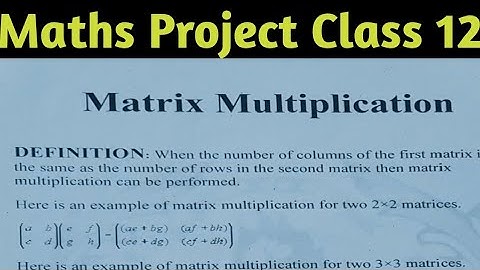 Class 12 Maths CBSE Project file .How to make project file on Maths .Matrices & Determinants .