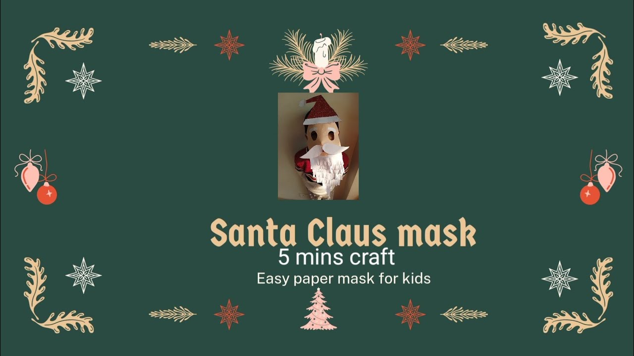 How to make Santa Claus mask | Paper craft | 5 minutes craft