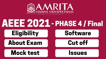 AEEE 2021 Phase 4 Final phase eligibility cut off requirements mock test login issue software #aeee