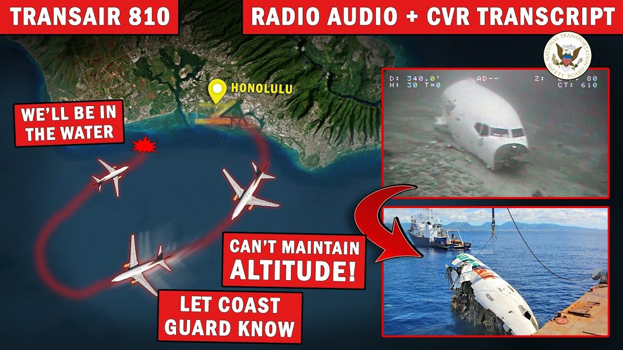 Transair Crash into the Pacific Ocean | Radio Audio + CVR Transcript