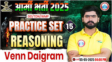 Army GD Reasoning Practice Set 2025 | Venn Daigram | Reasoning for Army GD/TDN/WMP By Kuldeep Sir
