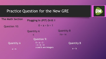 GRE Math Practice: Plugging In | Integers and Fractions | Quantitative Comparison