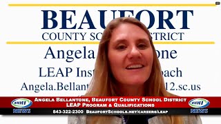 WHHI NEWS | Angela Bellantone: LEAP Program & Qualifications | BCSD Beaufort County Schools | WHHITV