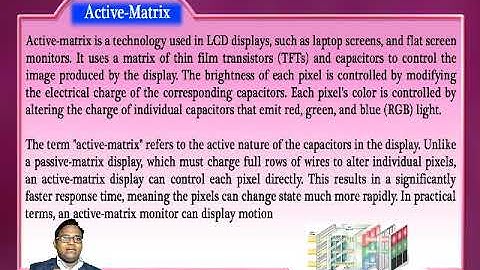 Active Matrix Technical Terms