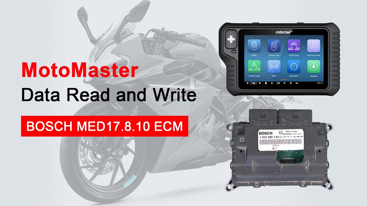 MotoMaster - CFMOTO BOSCH MED17.8.10 ECM Data Read and Write - YouTube