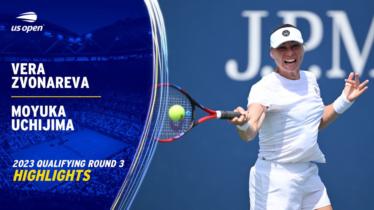 Vera Zvonareva vs. Moyuka Uchijima Highlights | 2023 US Open Qualifying Round 3