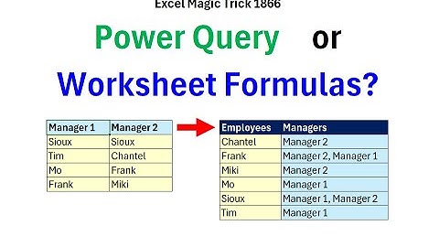 Lookup Manager Name in Column Headers to Create Report:  Excel Magic Trick 1866