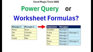 Lookup Manager Name in Column Headers to Create Report:  Excel Magic Trick 1866