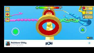 Hello guys I completed rainbow obby ball mode on poki in Google bye my cute subscribers 