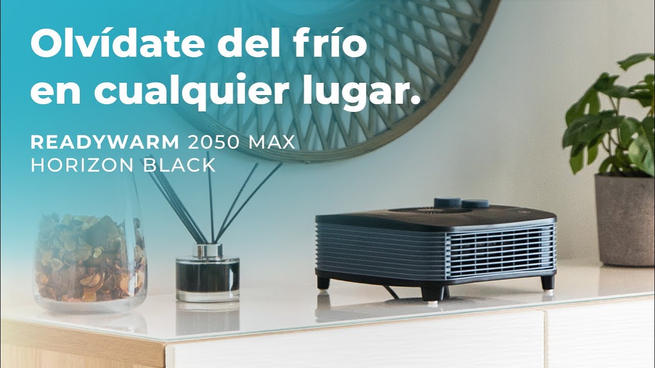 Termoventilador ReadyWarm 2060 Max Horizon Black con 2000 W y 3 modos de funcionamiento