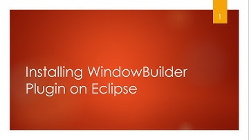 Installing WindowBuilder Plugin on Eclipse