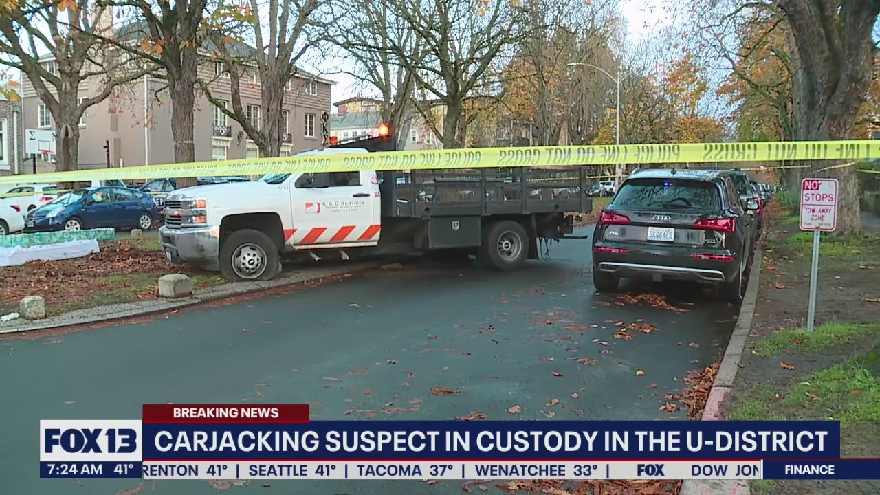 Carjacking suspect in custody in U-District | FOX 13 News - YouTube