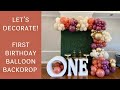 Setup With Me - First Birthday Balloon Backdrop | Time-Lapse Video