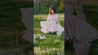 lounging in a meadow with wildflowers 🌸 #style #aesthetic #outfit #dress