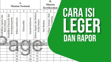 Cara Mengisi Leger dan Rapor PTS