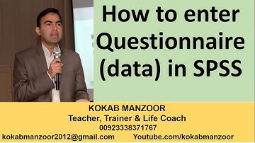 Step by step guide to Enter Questionnaire and Data in SPSS in urdu hindi | Kokab Manzoor | SPSS