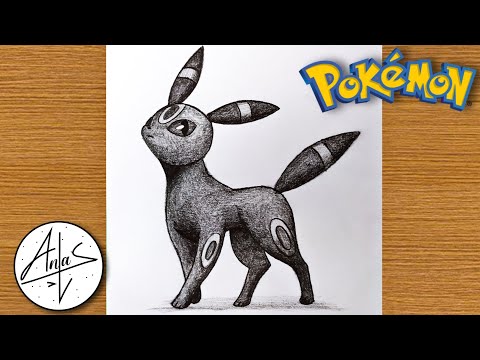 How to Draw Umbreon  Pokemon Sketch Drawing